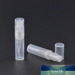 En gros 2ML / 2G clair rechargeable vaporisateur bouteille vide petit rond en plastique mini atomiseur voyage cosmétique maquillage conteneur pour échantillon de lotion de parfum