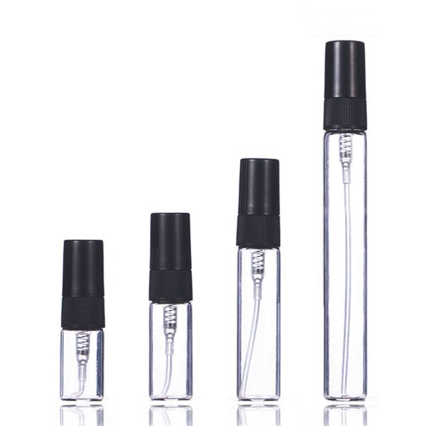Al por mayor 2 ml 3ml 5ml 10 ml de botella de spray perfume viales de vidrio vacío aromaterapy atomizador de niebla fina accesorios de kit de cosméticos