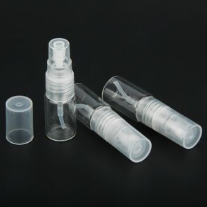 Venda al por mayor la mini botella de cristal transparente vacía portátil del espray del perfume de la muestra de 2ml 3ml para el viaje Packaing