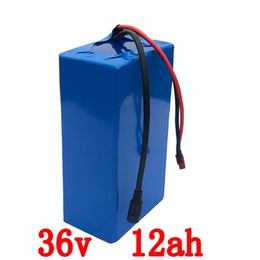 Groothandel 2 stks / partij US EU no Tax36V 12AH elektrische fiets batterij 36V 500W Scooter Li-ion Bike Batterij met 15A BMS 42V 2A-oplader