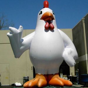 Groothandel 3/4/5/6m Aangepaste gigantische opblaasbare kip voor gebakken restaurant Advertising/Cock Rooster Animal Ballon Outdoor Display
