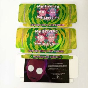wholesale 3 Flavors Multiverse Chocolate Bar Packaging Boxes with 15grid Compitible Mold Milk Cookies & Cream Box Mushroom Chocolates LL