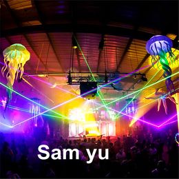 groothandel 3 m aangepaste RGB-verlichting opblaasbare kwallen voor feestevenement nachtclubs decoratie