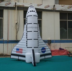 wholesale Nueva publicidad de 3 m de alto con luz LED de 7 colores Nave espacial inflable Inflatalbes Transbordador espacial Vehículos espaciales inflables