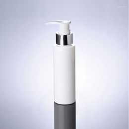 En gros 3 PS / lot emballage cosmétique 100 ml 150 ml 200 ml bouteille de pompe de lotion en plastique blanc, bouteille PET pour shampooing avec distributeur1