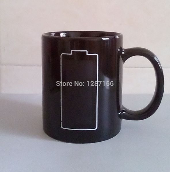 Vente en gros - Capacité de 300ML Tasse à café en porcelaine sensible à la chaleur de haute qualité avec tasse de sublimation vierge pour poignée Livraison gratuite