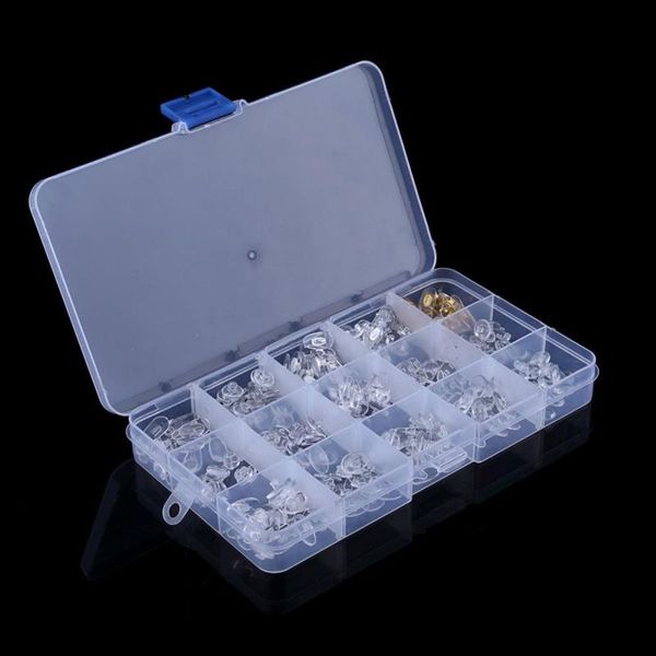 Livraison gratuite en gros 300pcs / set 15 valeurs plaquettes de nez en silicone coller sur les plaquettes de nez lunettes à visser sur les lunettes accessoires souples réparation T Qewt