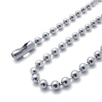 En gros 304 en acier inoxydable perles chaîne collier chaîne collier 45cm 50cm 60cm 70cm 20pcs / lot FN100