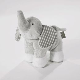 Venta al por mayor de 30 cm de felpa corta gris PP algodón relleno elefante muñeca de color liso adecuada para niños de 4 a 6 años de edad, el juguete de peluche se puede expandir