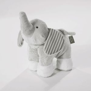 Groothandel 30 cm grijze korte pluche PP katoen gevulde olifant effen kleur pop geschikt voor 4-6 jaar oude kinderen knuffel kan worden uitgebreid