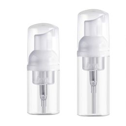 Groothandel 30 ml 50 ml 60 ml plastic zeep dispenser fles duidelijke witte schuim pomp fles zeep mousses vloeibare dispenser schuimende fles