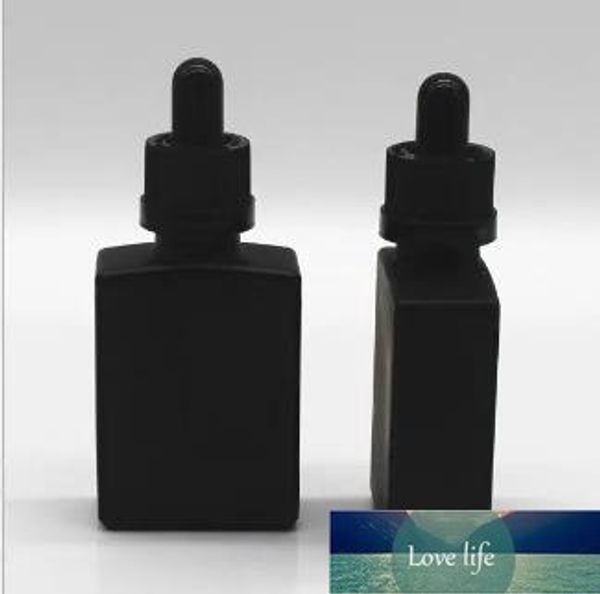 En gros 30 ml eliquid bouteille plate verre mini bouteilles vides 30 ml noir mat bouteilles en verre rectangulaires Simple