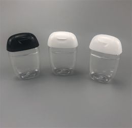 En gros 30 ml bouteille de désinfectant pour les mains en plastique PET demi-rond bouteille à capuchon rabattable bouteille de désinfectant pour enfants JL5699