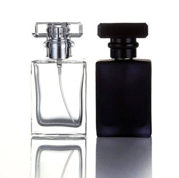 Fidères en vente en gros de 30 ml de parfum rectangulaire 1 oz Pompe Pump-Perfumes avec taille de voyage