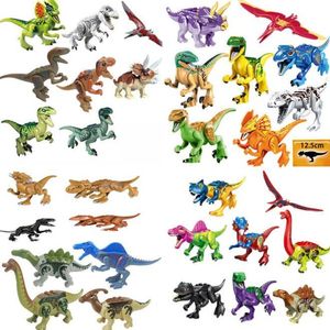 Groothandel 32 stijlen kan kiezen bouwstenen figures model dinosaurus stenen monteren kinderen stenen kinderen speelgoed kerstcadeau speelgoed