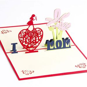 3D Thanksgiving Christmas Greeting Cards I Love Mam Bessing Dank u voor Moederdag Feestelijke feestartikelen