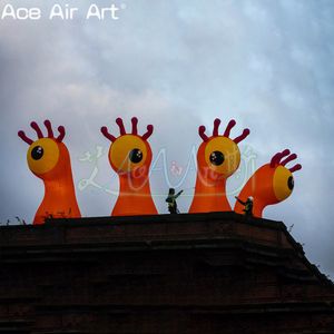 en gros 3M H RGB Modèles biologiques de monstre infracable à bordeaux avec un souffleur d'air pour l'exposition en plein air et la publicité réalisée en Chine