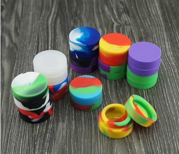 Vente en gros 3mL 5mL 7mL antiadhésif Silicone Jar Dab Wax Containers pour cire Silicone Jars SN935