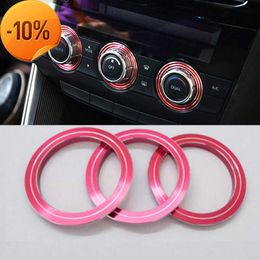 Groothandel 3 stuks Aluminium Auto Airconditioning Controle Ac Knop Sticker Ring Case Voor Mazda 6 Atenza Cx-5 2014 2015 2016 Accessoires