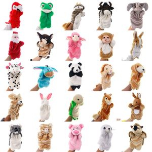 Marionnette à main en forme d'animal, 40 sortes de jouets en peluche, accessoires de spectacle, jeux pour enfants, cadeaux de vacances, vente en gros