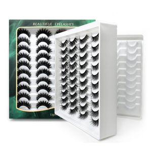 Faux-Cils naturels longs, 40 paires, 15-25mm, Extension de Cils, pour la beauté, vente en gros