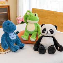 Groothandel 40 cm schattig oog kiekeboe knuffel konijn dinosaurus kikker pop PP katoen gevuld kort pluche huid delicaat geschikt voor baby's ouder dan 3 jaar