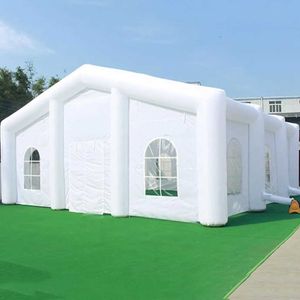 Groothandel 40x20x15ft Aanpassing opblaasbaar Wedding House VIP Room Commerciële LED Gloeiende gigantische selectiekader Party Tent met kleurrijke strips