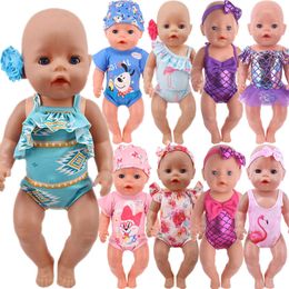 Groothandel 43cm Doll Apparel Hoofdbloembroom Begale visschaal Stijl 18inch American Girl Generation Born Baby Design Accessoires