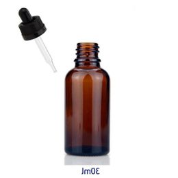 Groothandel 440 Stuks Lot 30ml Kindveilige Dropper Flessen Amber Essentiële Olie Container Voor Cosmetica E Liquid Pneci