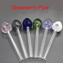 En gros 4 pouces droite fraise mignon mini verre brûleur à mazout tuyau Pyrex épais coloré fumer eau Tube main tuyaux