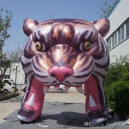 groothandel 4m 13ft decoratieve show kunstmatige tijgeringang opblaasbare tijger boogtunnel
