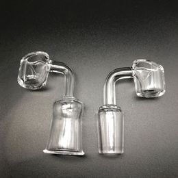 Groothandel 4mm Dikke Quartz Banger Nail Vrouwelijke Mannelijke 14 MM 18 MM 90 graden Domeloze Quartz Nails voor Oil Rigs Glass Bongs