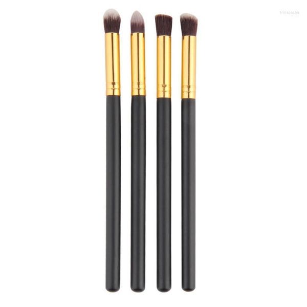 Venta al por mayor- 4pcs / set Professional Eye Brushes Set Eyeshadow Foundation Mascara Blending Pencil Brush Herramienta de maquillaje Cosmetic Black Sale Trin22