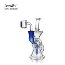 En gros de 5,51 pouces Leo Mini Glass Dab Rig Pipe d'eau avec banger en verre
