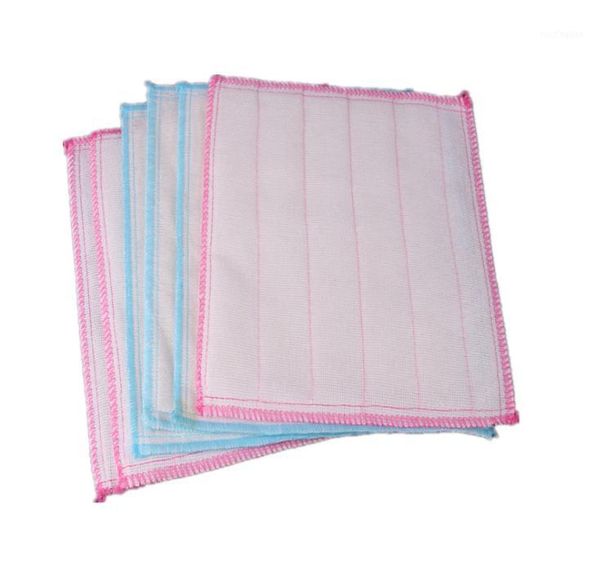 Ronds de serviette en gros 5 couches de tissu à vaisselle en coton antiadhésif absorbant l'huile tampon à récurer serviette Promotions à prix réduits couleur aléatoire1