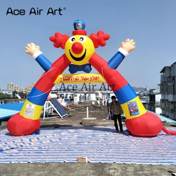 Vente en gros 5 m w Nouvel arrivée arc de clown gonflable arche publicitaire pour une décoration de spectacle de fête d'événement faite en Chine