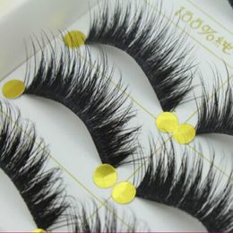 Groothandel 5 paren make-up handmad natuurlijke mode valse wimpers zachte lange oog lash cosmetische gratis verzending