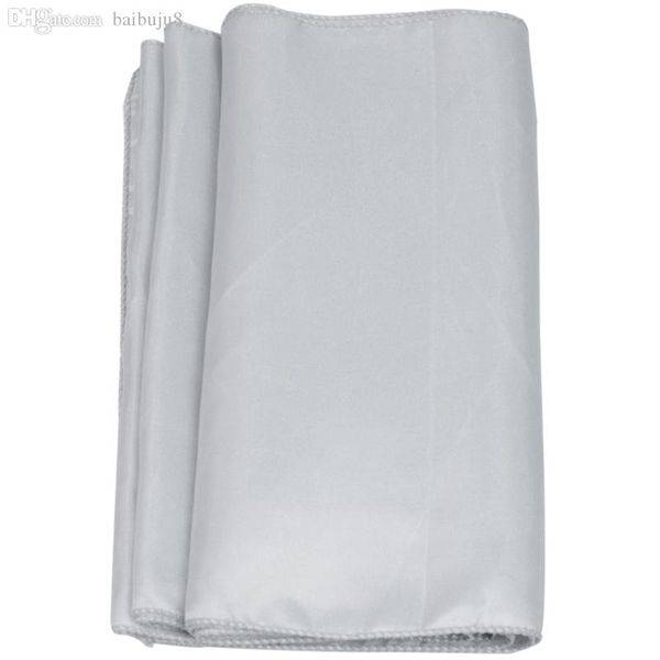 Vente en gros-5 pièces argent gris polyester chemin de table mariage banquet décoration fête fournitures de haute qualité H4306F17