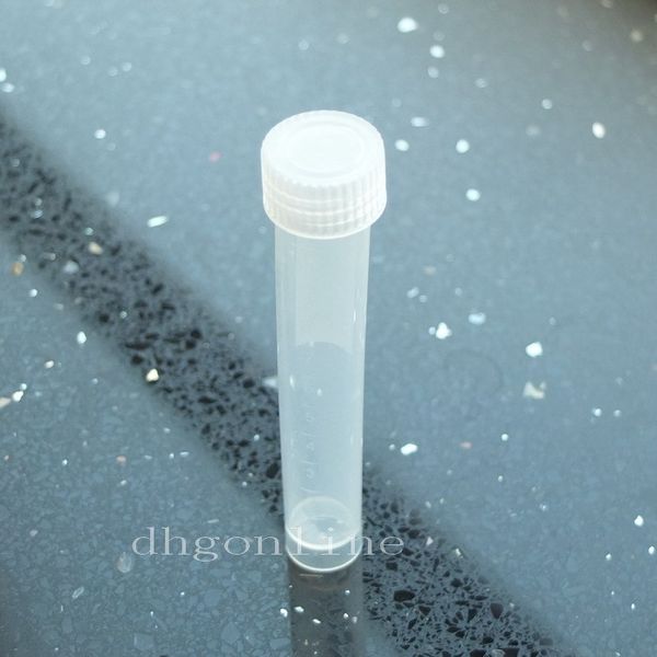 Vente en gros - 50 pcs 10 ml Tubes à essai Flacon Joint à vis Cap Pack conteneur Stockage poudre artisanat échantillon Plastique