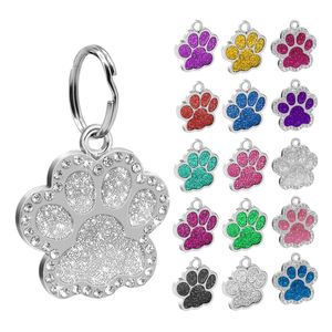 En gros 50 PCS PAW ID DOG TAG PENDANTS ACCESSOIRES PET TAGS COLLAR PUPP