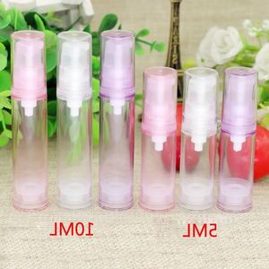 Groothandel 500 stks/Lot Mini 5ml 10 ml Lege Airless Pump Plastic flessen Drukemulsie Bottel Lotion Cosmetische verpakking TDQGE