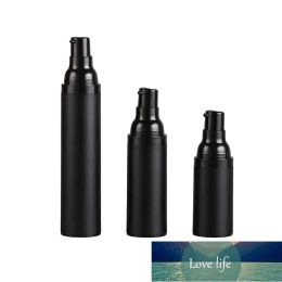 wholesale Dispensador de botellas de cosméticos de 50 ml para cosméticos 15 ml 30 ml Botella sin aire negra Loción Crema Bomba Envase de plástico Aerosol de vacío ZZ