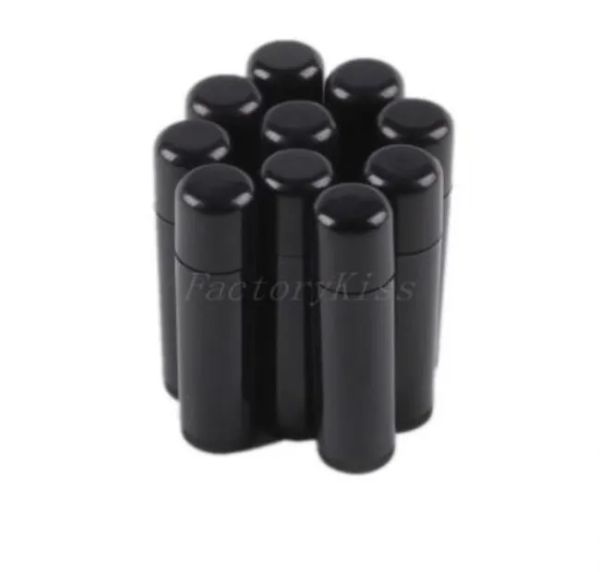 Tube de rouge à lèvres noir, cosmétique, baume à lèvres, 5ml, à la mode, brillant à lèvres, récipient vide, vente en gros, 50 pièces/lot