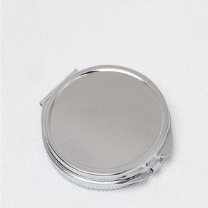 Venta al por mayor 50pcs 60MM Espejo compacto en blanco DIY Espejo cosmético de metal portátil Plata # sl1140 Wjvrx