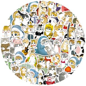 Wholesale 50pcs Autocollants de chat mignons accessoires de skate Sticker étanché