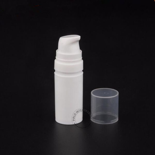 Venta al por mayor 50 unids/lote 15ml bomba de loción sin aire de plástico botella de Spray 1/2OZ emulsión de crema contenedor pequeño embalaje recargable