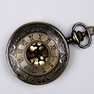 Gros 50pcs / lot classique Roman Pocket montre montre de poche vintage Hommes Femmes modèles antiques Tuo montre de table PW121