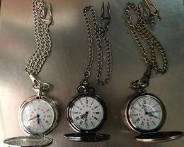 groothandel 50 stks/partij mix 3 Kleuren klassieke Romeinse zakhorloge vintage zakhorloge Mannen Vrouwen antieke modellen Dubbel Gepolijst horloge PW153