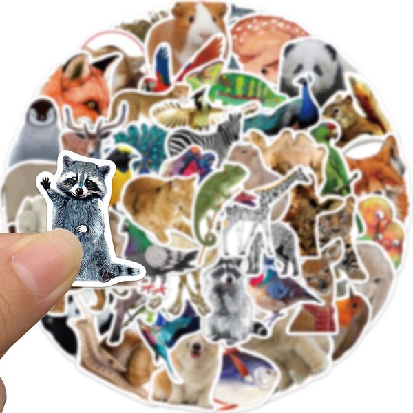 En gros 50 Pcs Peinture Animaux Autocollants Skate Accessoires Vinyle Étanche Autocollant Pour Planche À Roulettes Ordinateur Portable Bagages Téléphone Cas Stickers Parti Décor