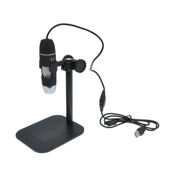 Microscopio y accesorios al por mayor-50X a 500X USB LED Cámara con lupa electrónica digital Negro